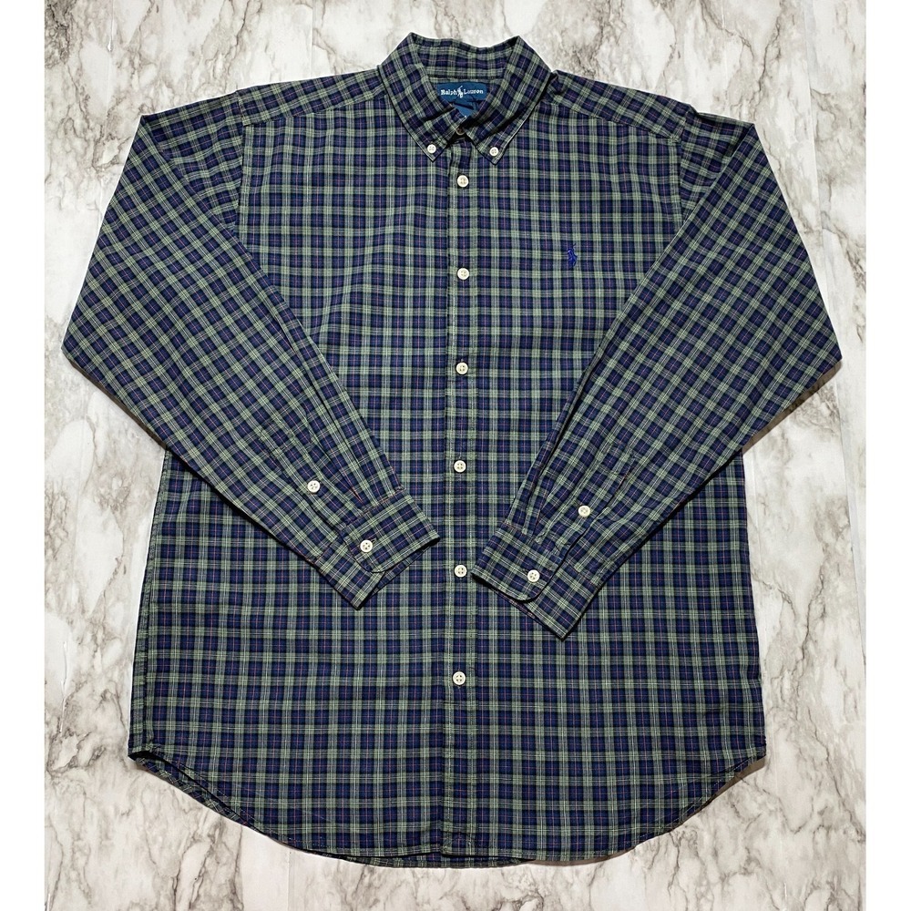 Ralph‎ Lauren YOUTH BOYS Shirt Size XL (18-20) Multicolor Plaid Long Sleeve